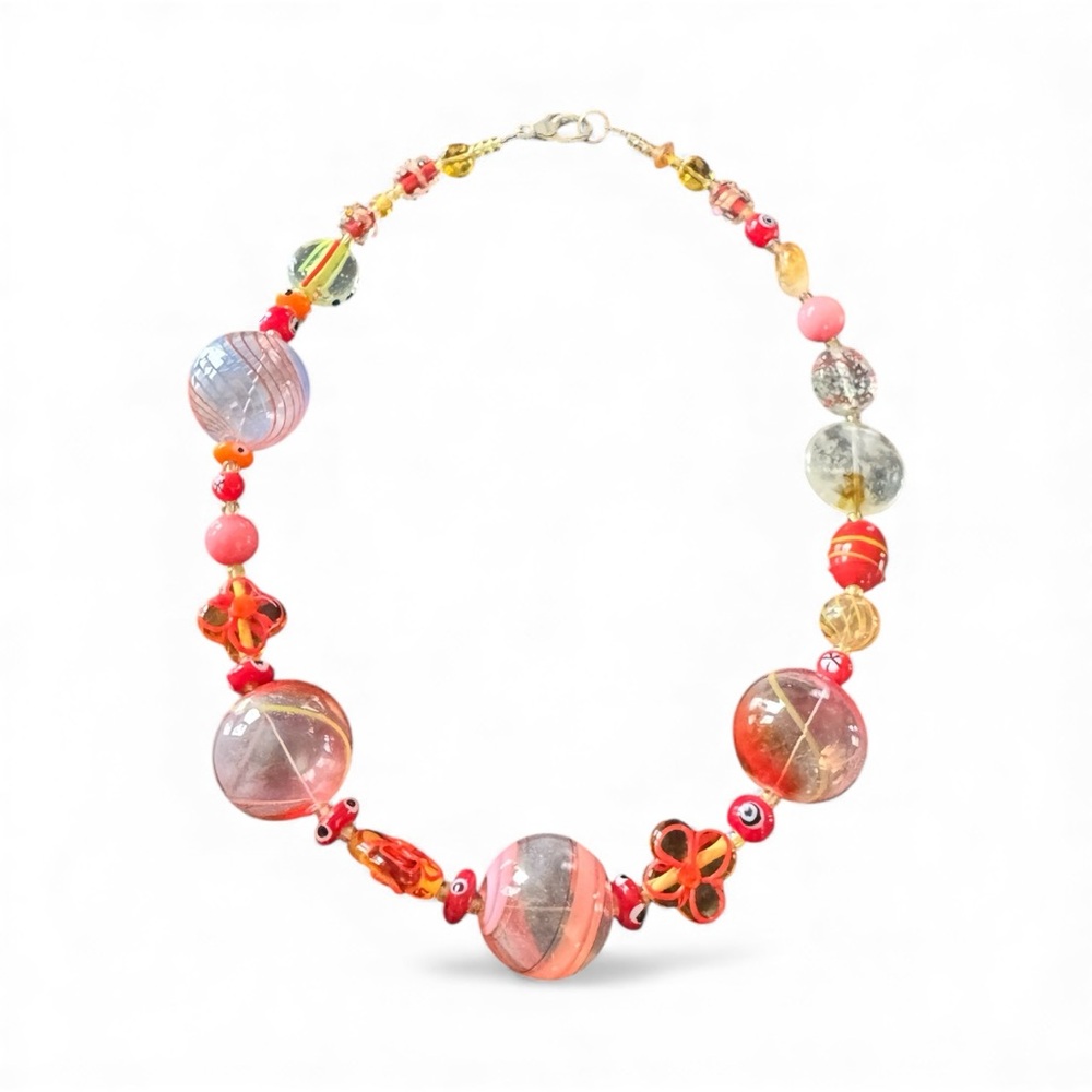 Colorful Beaded Necklace glass beads
